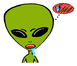 Green Alien sticker #952198
