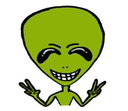 Green Alien sticker #952199