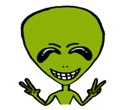 Green Alien sticker #952199