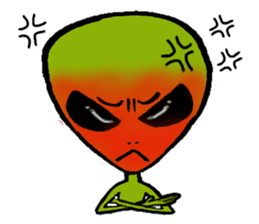 Green Alien sticker #952200