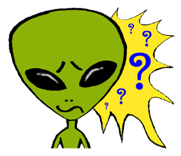 Green Alien sticker #952201