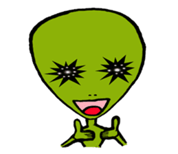 Green Alien sticker #952202
