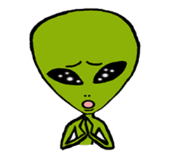 Green Alien sticker #952204
