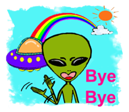 Green Alien sticker #952206