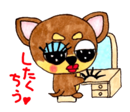 Yamato Maro eyebrow Chihuahua 2 sticker #952414