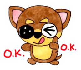 Yamato Maro eyebrow Chihuahua 2 sticker #952419