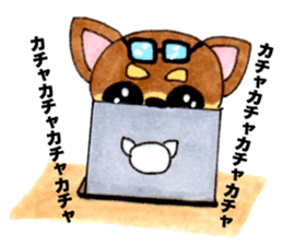 Yamato Maro eyebrow Chihuahua 2 sticker #952435
