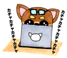 Yamato Maro eyebrow Chihuahua 2 sticker #952435