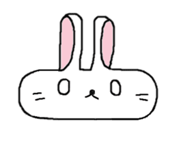 long face rabbit sticker #953607