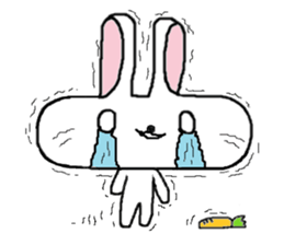 long face rabbit sticker #953614