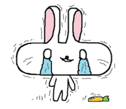 long face rabbit sticker #953614
