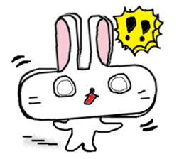 long face rabbit sticker #953622