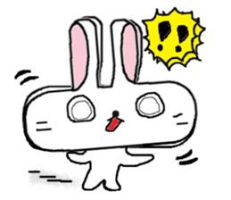 long face rabbit sticker #953622