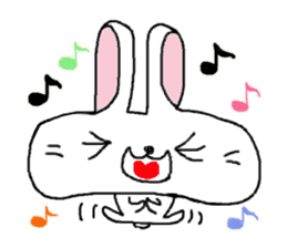 long face rabbit sticker #953627