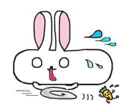 long face rabbit sticker #953634