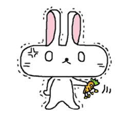 long face rabbit sticker #953637