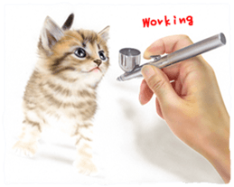 Painting of Kittens sticker #954983
