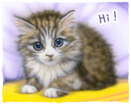 Painting of Kittens sticker #954984