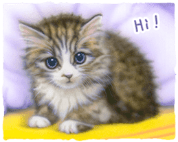 Painting of Kittens sticker #954984