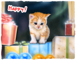 Painting of Kittens sticker #954992