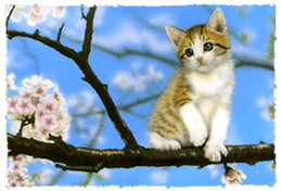 Painting of Kittens sticker #954995