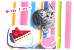 Painting of Kittens sticker #954997