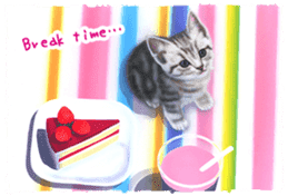 Painting of Kittens sticker #954997