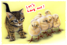 Painting of Kittens sticker #955001