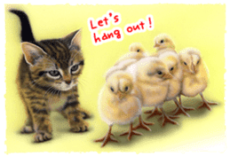 Painting of Kittens sticker #955001