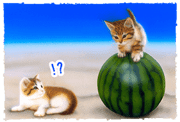 Painting of Kittens sticker #955004