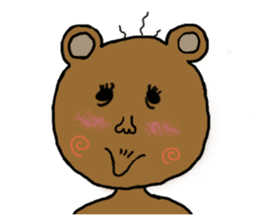 yochida  bear Sticker sticker #955333