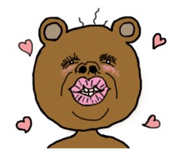 yochida  bear Sticker sticker #955334