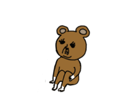 yochida  bear Sticker sticker #955356