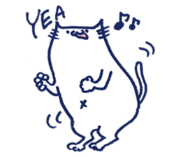 White cat Maru-Chan. sticker #958447