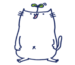 White cat Maru-Chan. sticker #958451