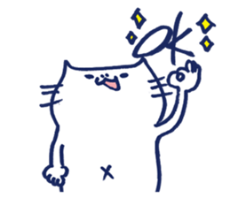 White cat Maru-Chan. sticker #958457