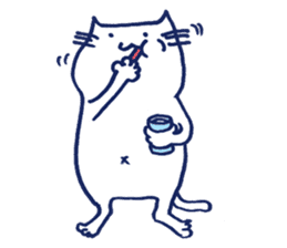 White cat Maru-Chan. sticker #958469