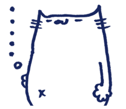 White cat Maru-Chan. sticker #958475