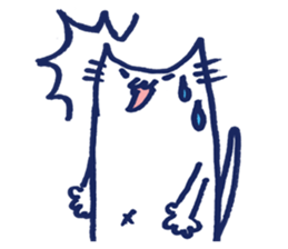 White cat Maru-Chan. sticker #958476