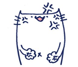 White cat Maru-Chan. sticker #958481