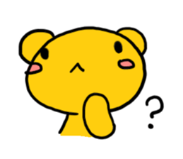 Mellow personality Bear sticker #958657