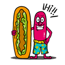 Hot dog surf sticker #958687