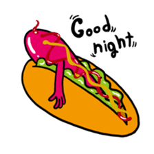 Hot dog surf sticker #958696