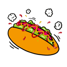 Hot dog surf sticker #958697