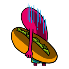 Hot dog surf sticker #958707