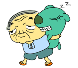 Uncle Dan & Dum the dog sticker #960132