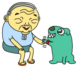 Uncle Dan & Dum the dog sticker #960147