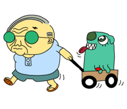 Uncle Dan & Dum the dog sticker #960148