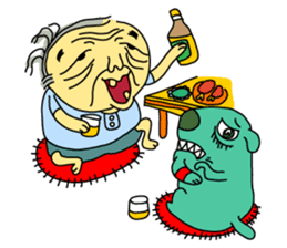 Uncle Dan & Dum the dog sticker #960156