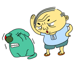 Uncle Dan & Dum the dog sticker #960165